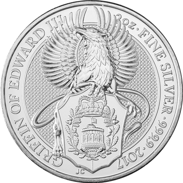 Buy 2 oz British Silver Queens Beast Griffin at Wholesale!