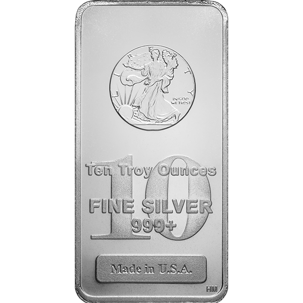 10 oz Walking Liberty Silver Bar