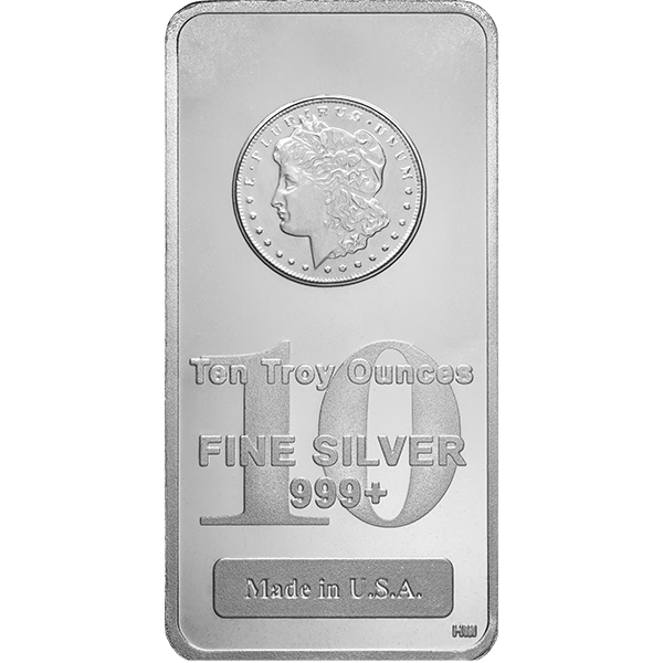 10 oz Morgan Silver Bar