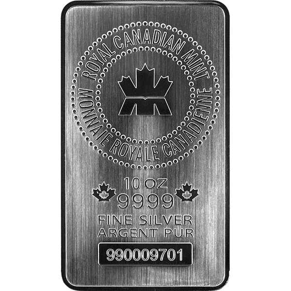 Buy 10 oz Royal Canadian Mint Silver Bar at Wholesale!