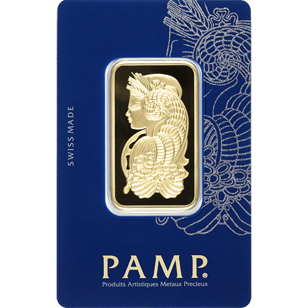 1 oz Gold Bar PAMP Suisse Lady Fortuna Veriscan (New In Assay)