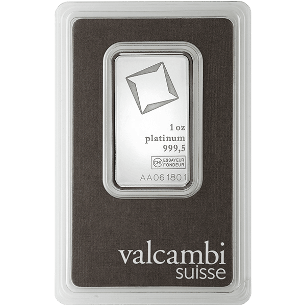 1 oz Valcambi Platinum Bar