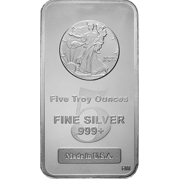 5 oz Walking Liberty Silver Bar