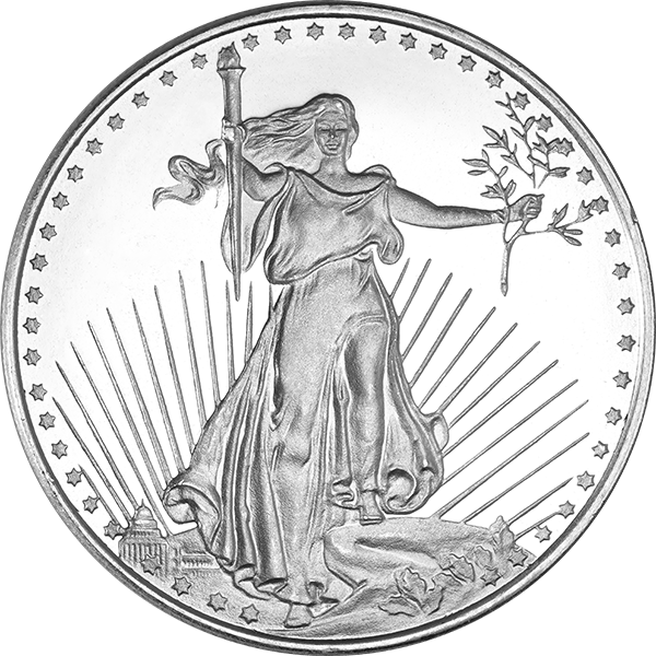 1 oz Saint Gaudens Silver Round