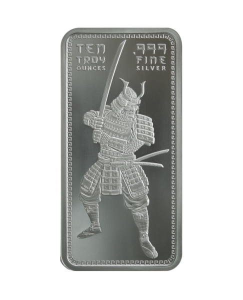 10 oz Samurai Warrior Silver Bar