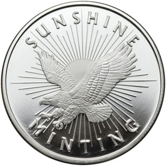 1 oz Sunshine Silver Round