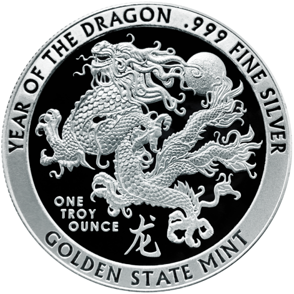 1 oz Year of the Dragon Silver Round