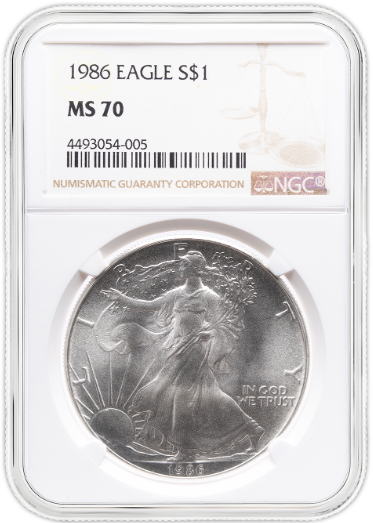 1986 MS 70 Silver Eagle