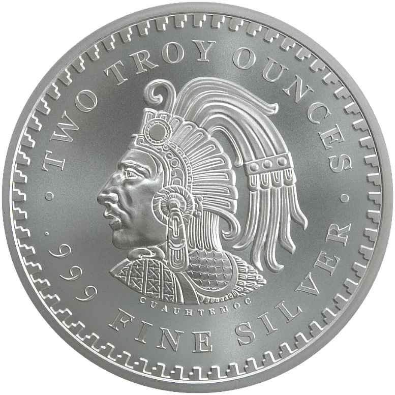 2 oz Aztec Calendar Silver Round