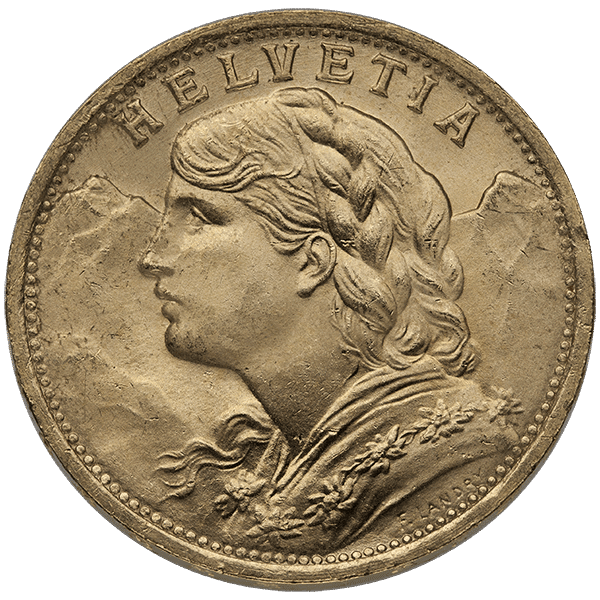 20 Franc Swiss Helvetia