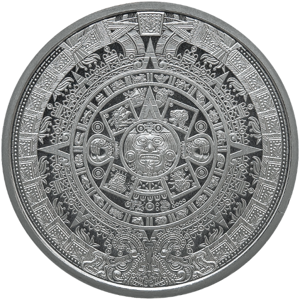 1/2 OZ SILVER ROUND AZTEC CALENDAR